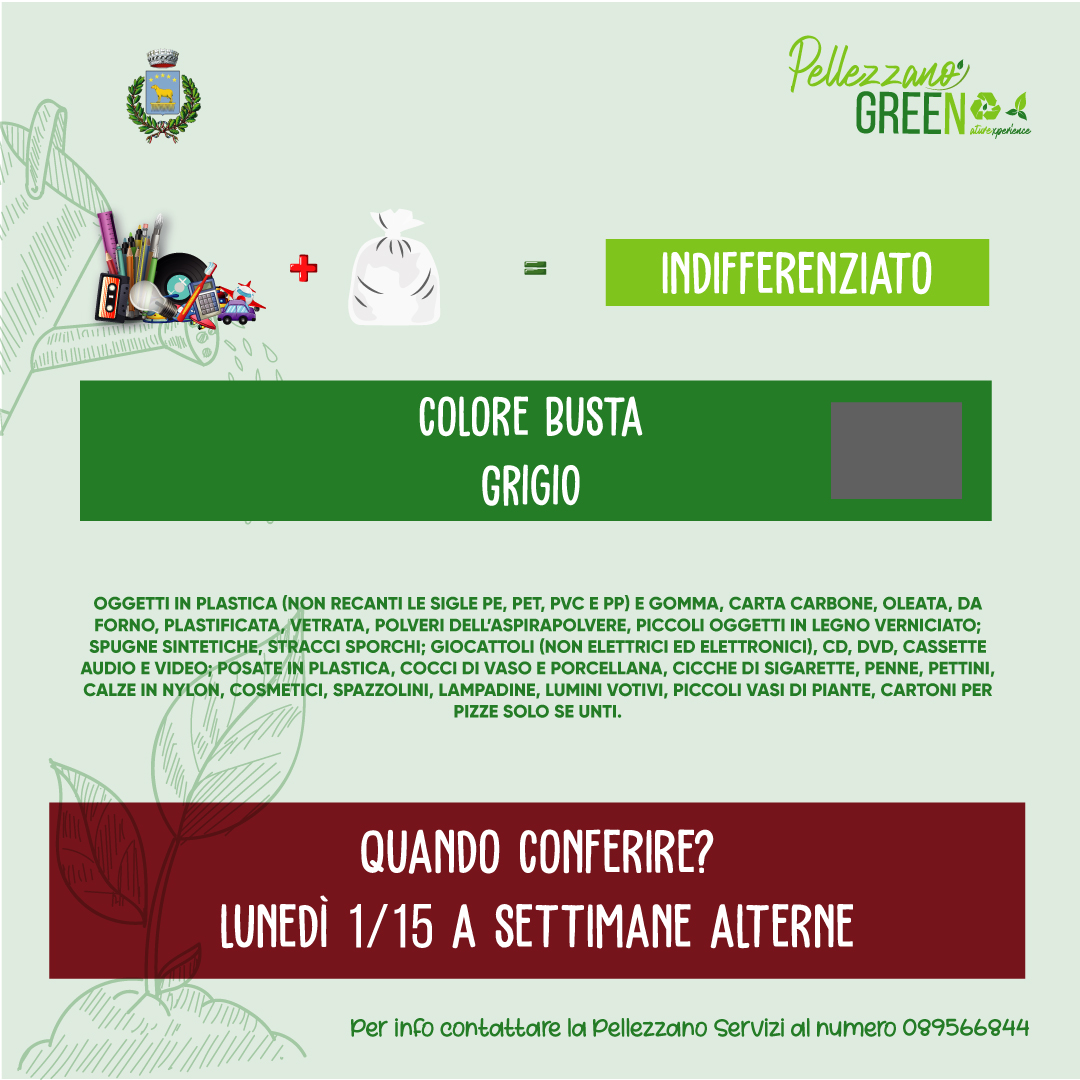 Avviso: stasera si conferisce l’indifferenziato secco 