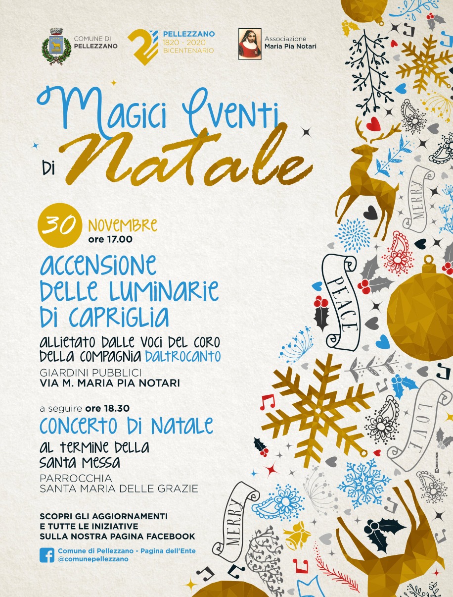 Accensione delle luminarie di Capriglia