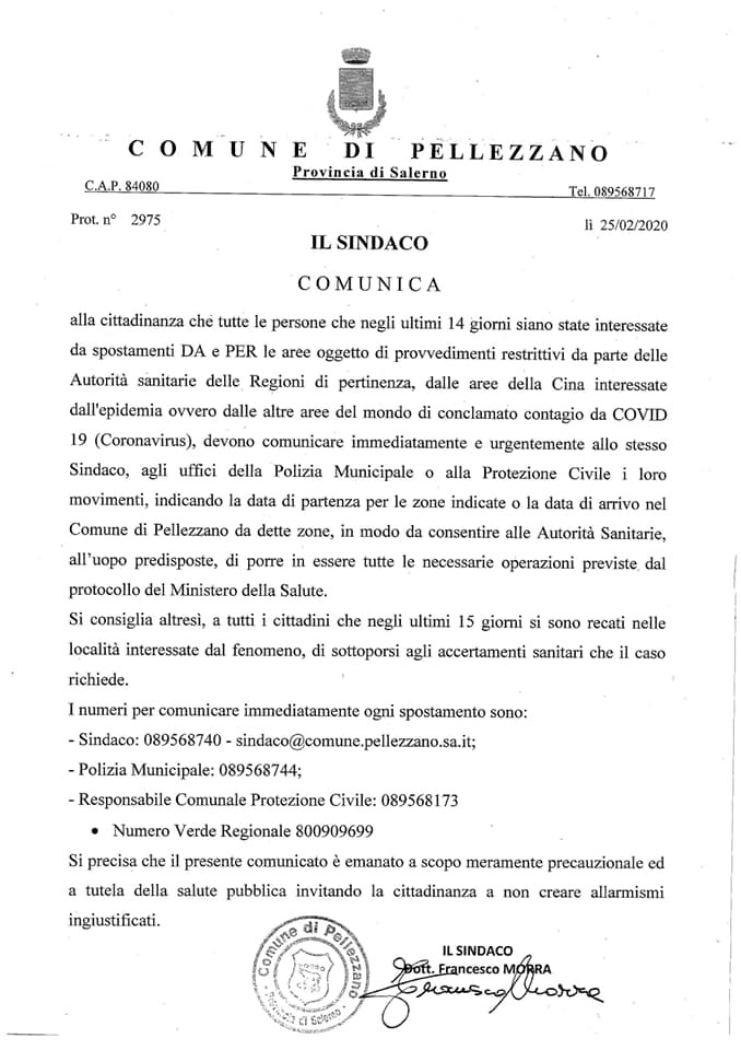 Coronavirus, le precauzioni da adottare 