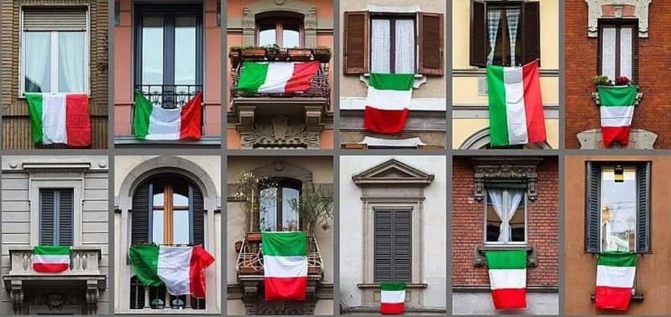 Tricolore e messaggi di ringraziamento, l’iniziativa 