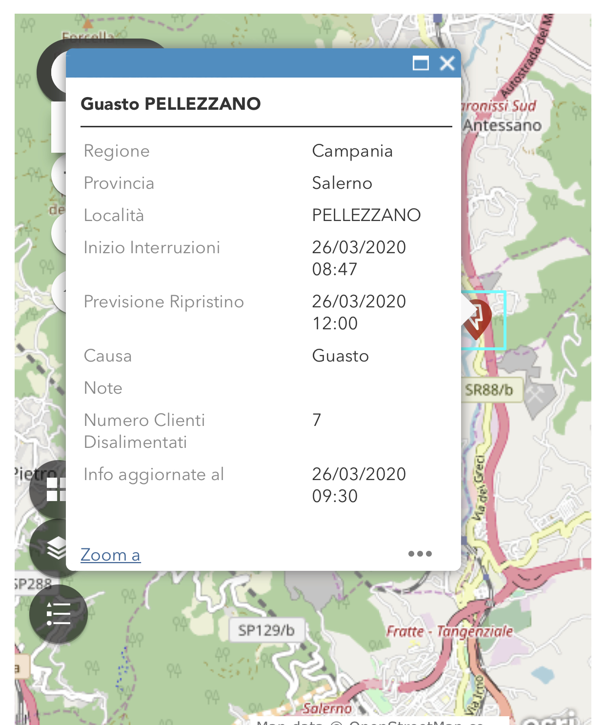 Guasto rete elettrica Via Tenente Farina: in fase di risoluzione 