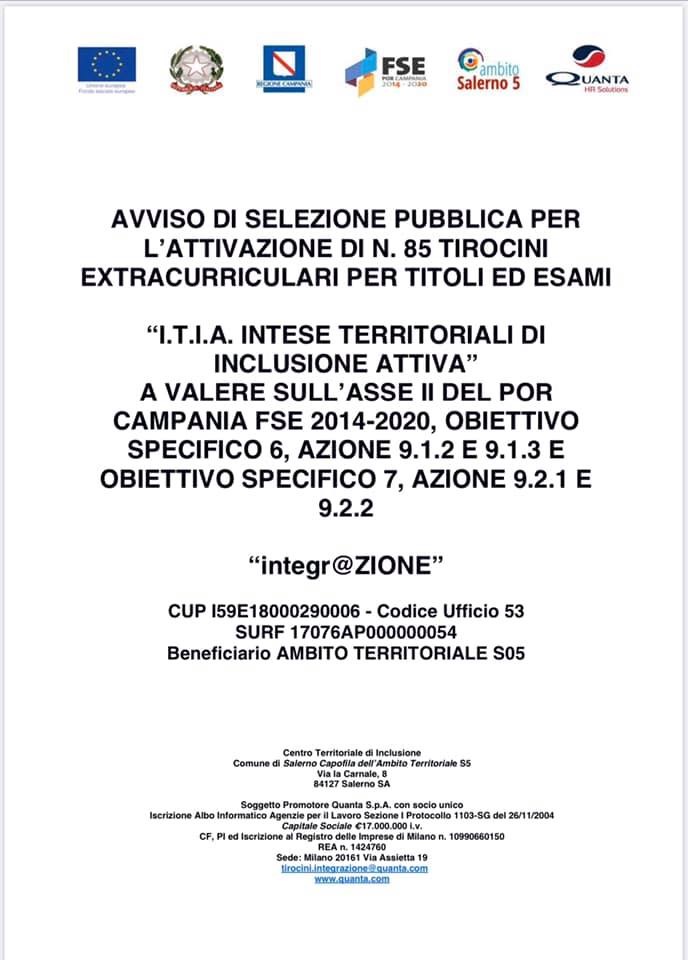 Programma I.T.I.A., opportunità di lavoro 