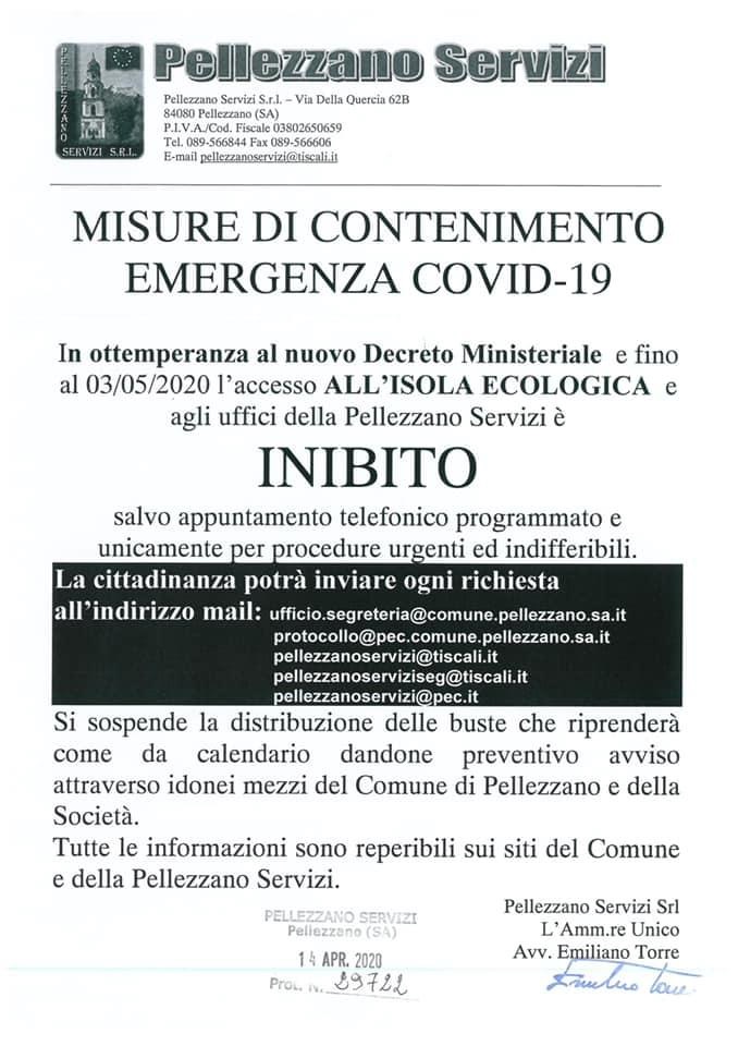 Inibizione accesso all’isola ecologica ed agli uffici della Pellezzano Servizi