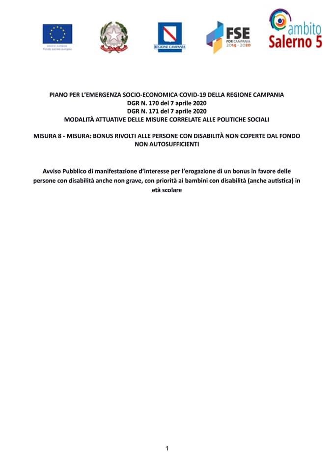 Bonus per persone affette da disabilità 