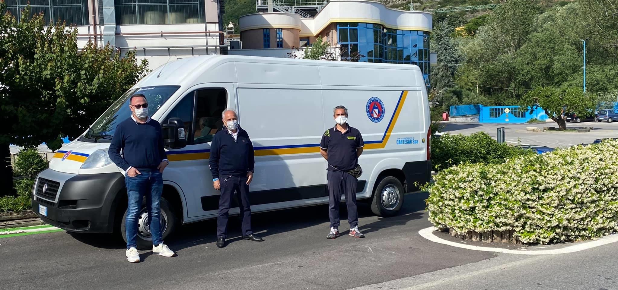 Nuovo mezzo in dotazione alla Prot.Civile con il supporto di “Cartesar”
