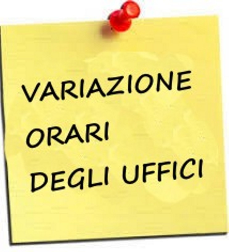 Variazione estiva orario uffici 