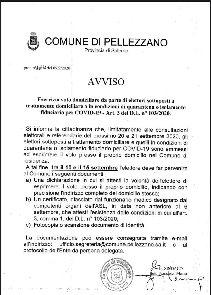 Esercizio voto domiciliare 