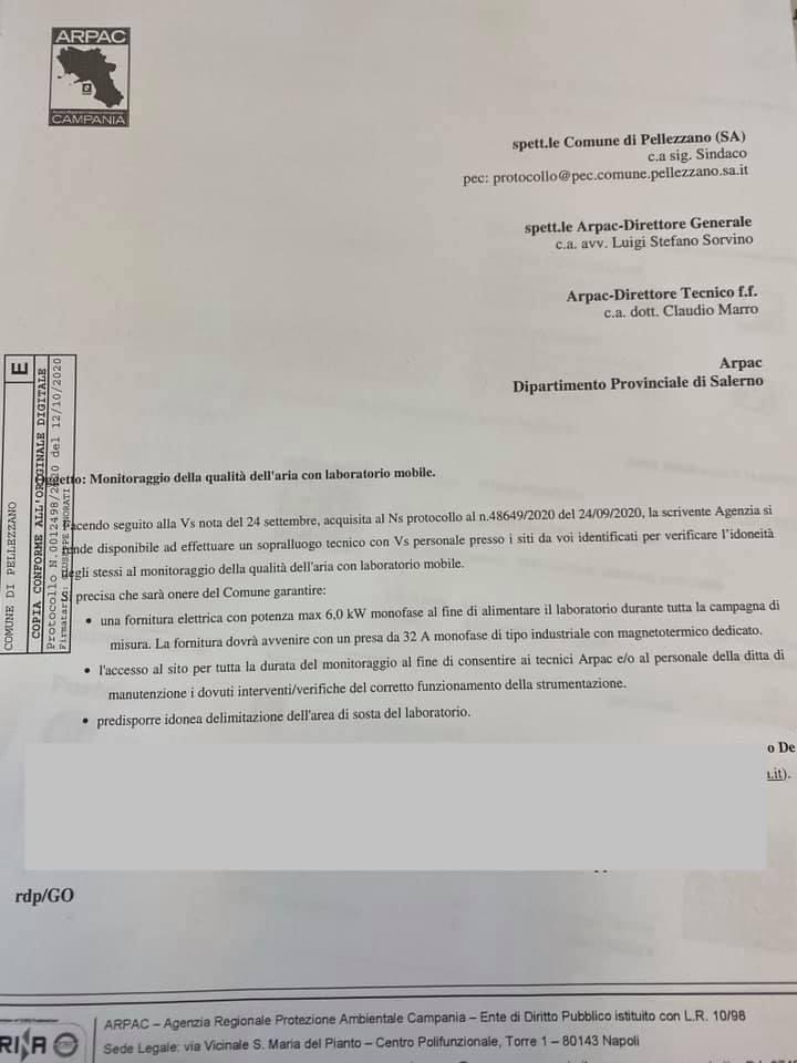 Miasmi Cologna, la risposta dell’ARPAC