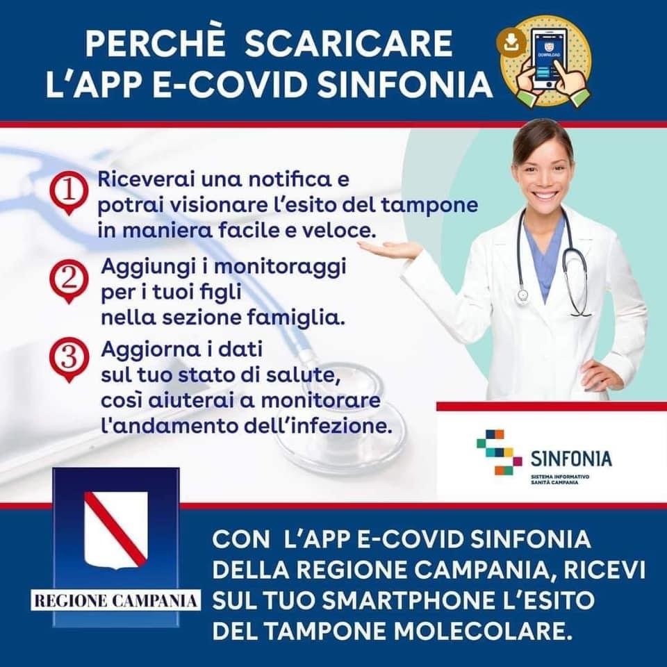 App Sinfonia per il risultato del tampone 