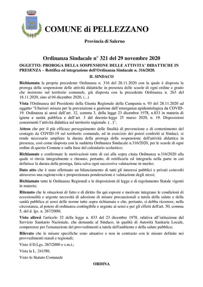 Prorogata chiusura scuole 