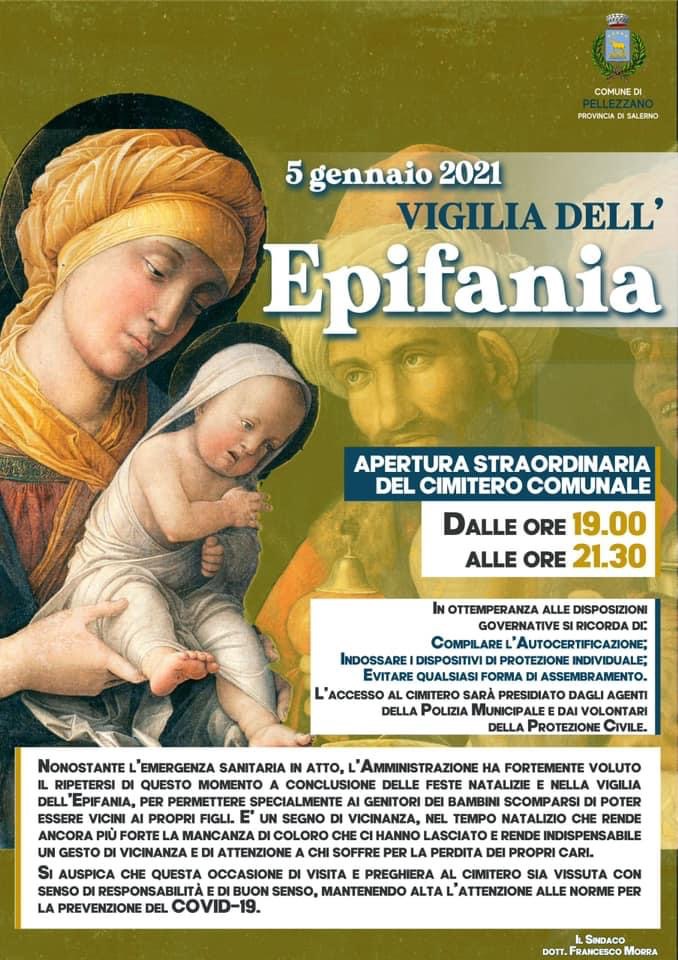Apertura straordinaria cimitero per l’Epifania