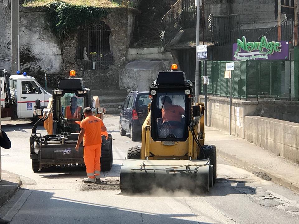 Avvio dei lavori lungo la SP27 Salerno-Pellezzano-Baronissi