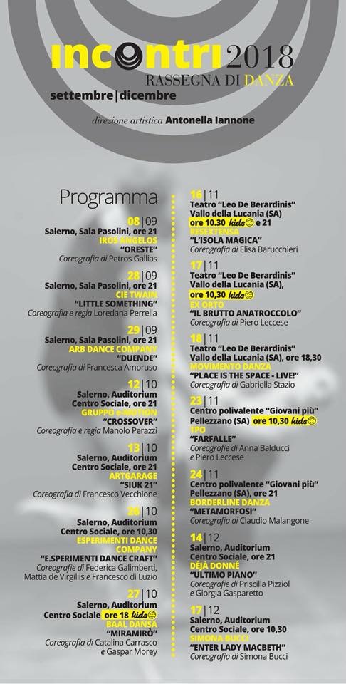 Incontri 2018 - Rassegna di danza 
