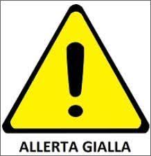 Allerta Meteo Gialla a partire dalle ore 22.00 di oggi fino alle ore 16.00 di domani