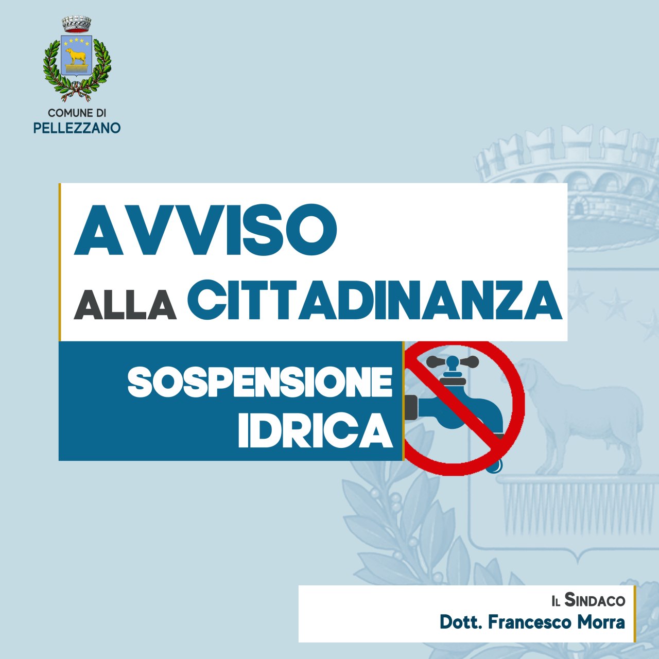 Sospensione erogazione idrica, interessati alcuni quartieri 