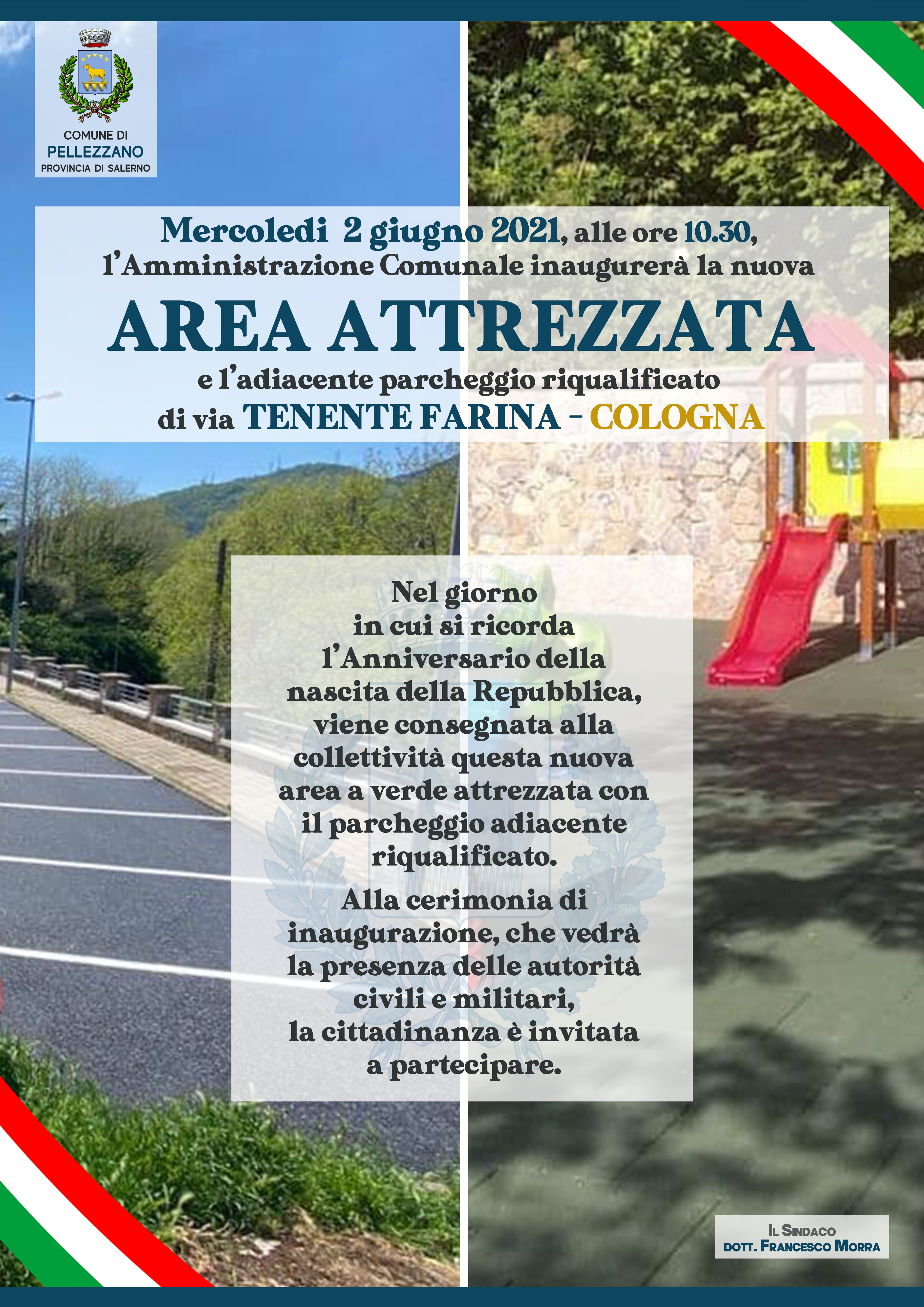 Inaugurazione area attrezzata e parcheggio Via Tenente Farina