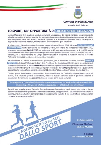 Riqualificazione delle strutture sportive Comunali