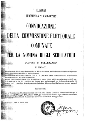Convocazione Commissione Elettorale 