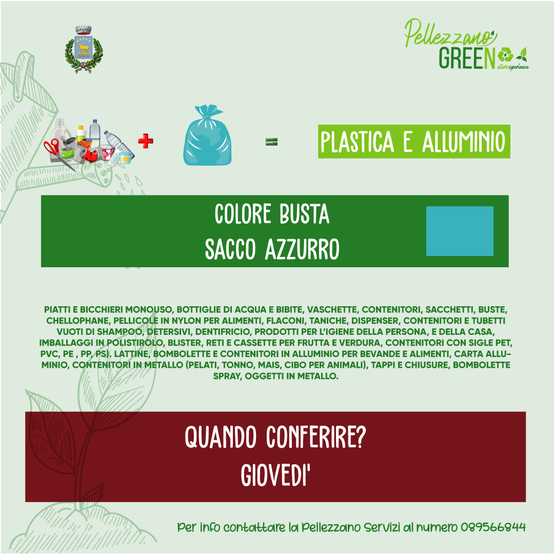 Raccolta differenziata: stasera si conferiscono plastica ed alluminio