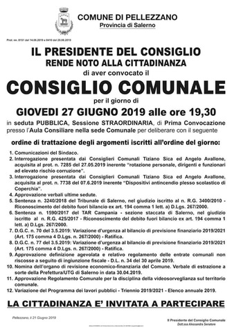 Convocazione Consiglio Comunale