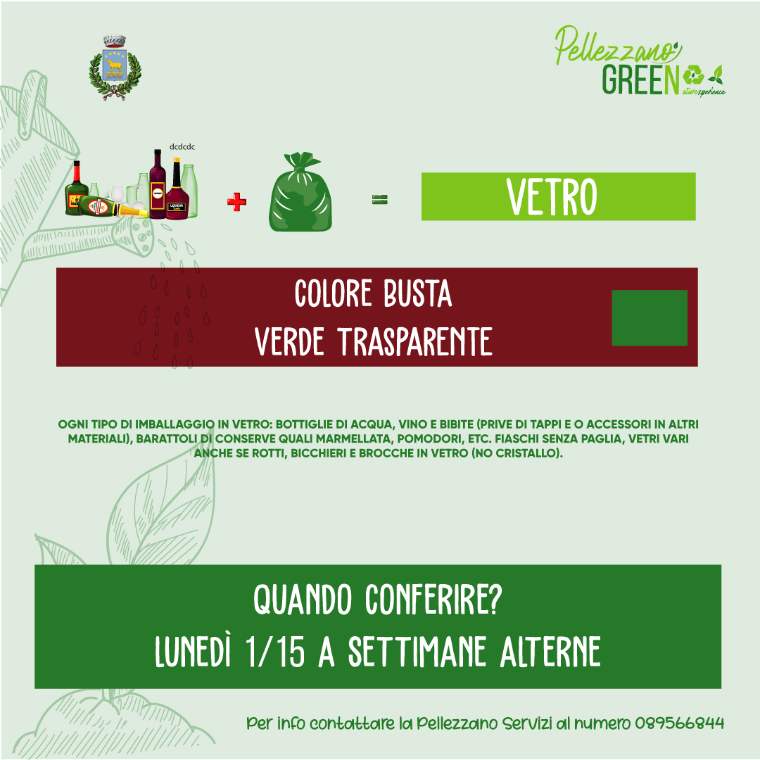 Oggi si conferisce il VETRO “PORTA A PORTA“